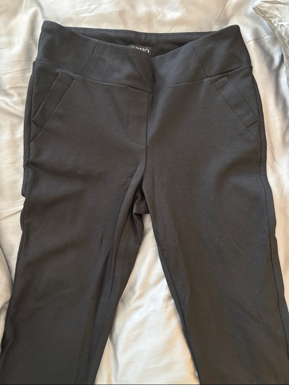 Black Stretch Ponte Pants